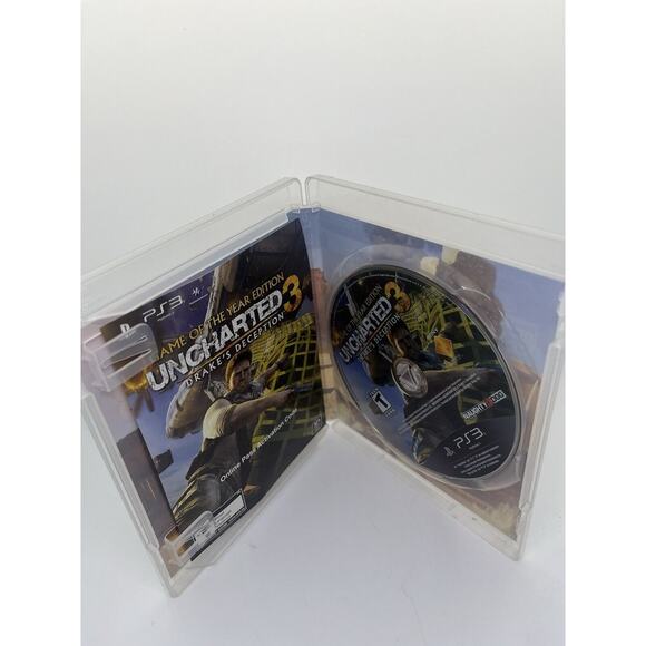Uncharted 3: Drake's Deception PS3 PlayStation 3 Game Disc Case Complete CIB - Picture 4 of 5